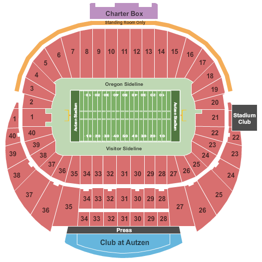 Martin Stadium Seating Chart